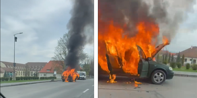 incendiu masina